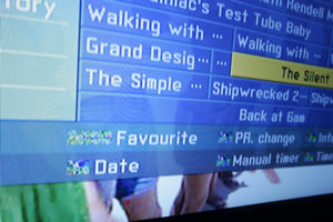 Corrupted coloured buttons on the EPG